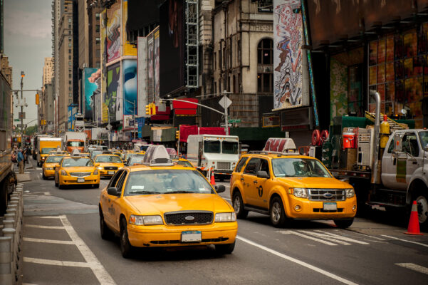USA New York Straße Taxis