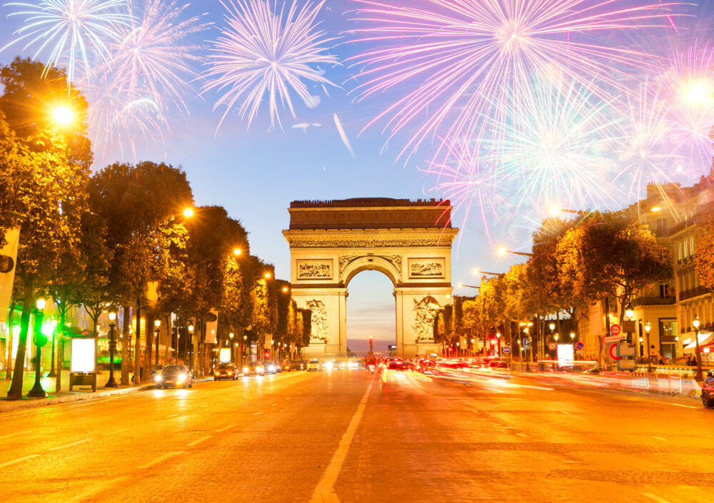 Frankreich Paris Arc de Triomphe Silvester