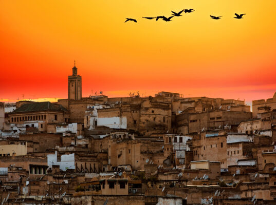 Marokko Fes Sonnenuntergang