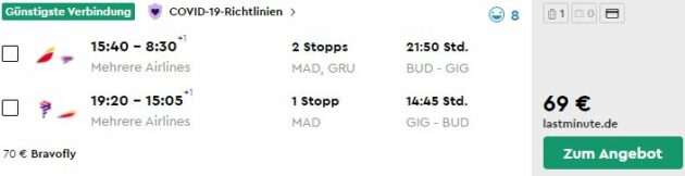 Unfassbar Geil Hin Ruckflug Nach Brasilien Nur 69 Urlaubstracker De