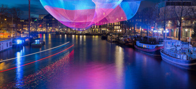 Niederlande Amsterdam Festival of Lights bunt