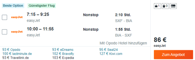 8 Tage Korsika Flug