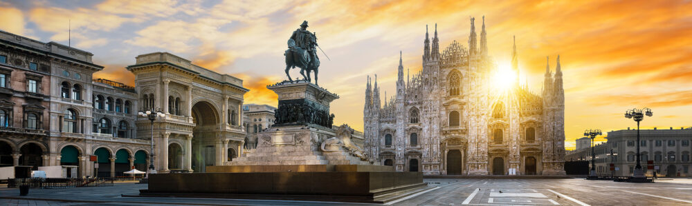 Italien Mailand Dom Sonnenaufgang