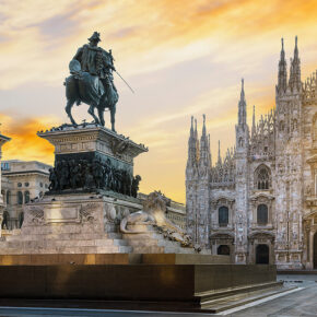 Italien Mailand Dom Sonnenaufgang