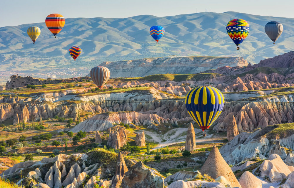 Türkei Kappadokien Heißluftballons