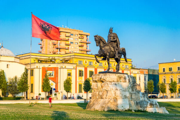 Albanien Tirana Skanderberg Platz