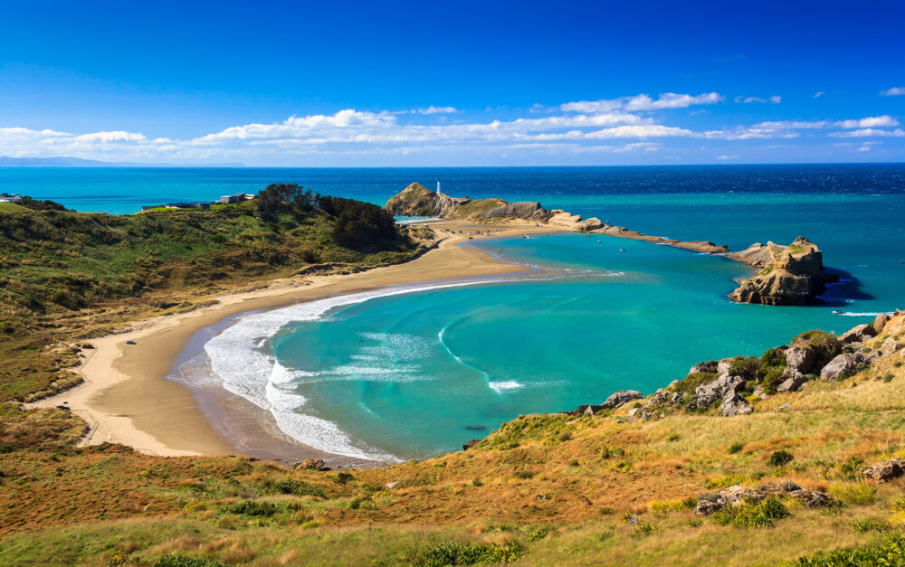 Neuseeland North Island Castlepoint Leuchtturm