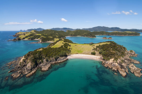 Neuseeland Urapukapuka Insel Luftaufnahme