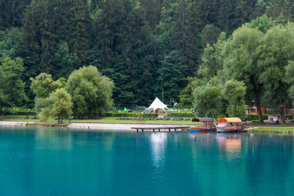 Slowenien Bled See Zelt