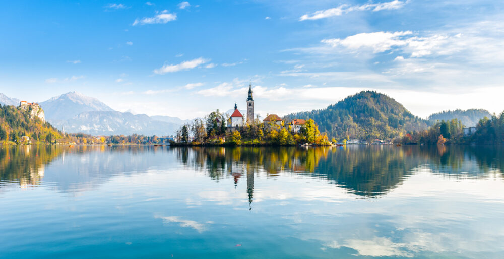 Slowenien Bleder See Kirche