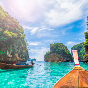 Thailand Phi Phi Inseln Loh Samah Bay Boot