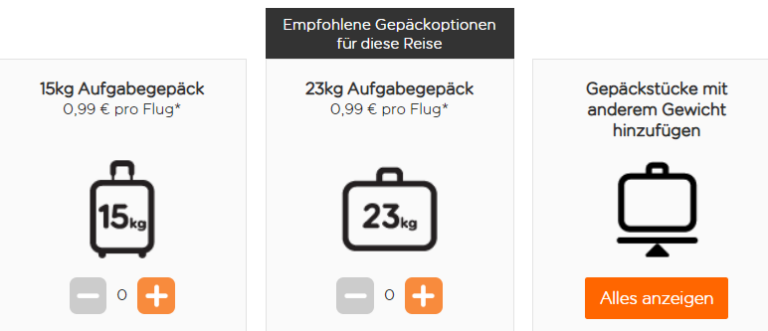 easyJet senkt Preise für Aufgabegepäck & Sportgeräte - Urlaubstracker
