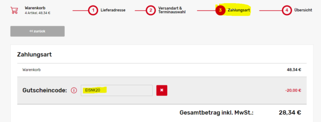 Eismann Gutschein einlösen