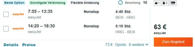 Ägypten Flug