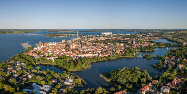 Ostsee Urlaub: Stralsund Luftbild