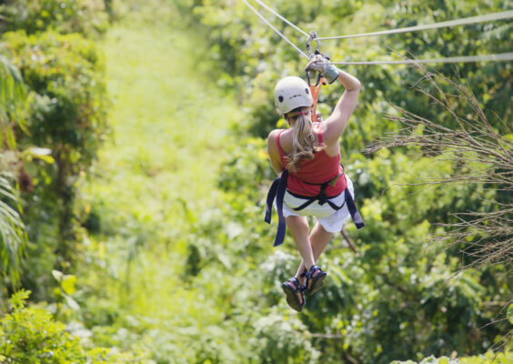 Zipline Frau Wald