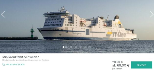 Mini Kreuzfahrt 3 e Schweden Ubers Wochenende Mit Abendessen Nur 69 Urlaubstracker De