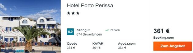 santorini unterkunft