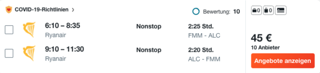 7 Tage Alicante Flug
