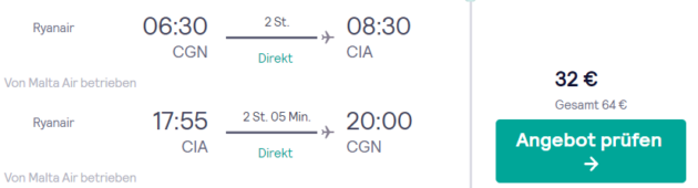 3 Tage Rom Flug