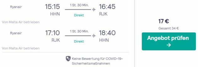 Kroatien Flug