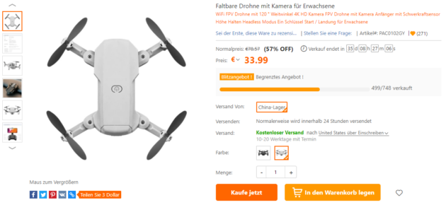 Drohne mit Kamera