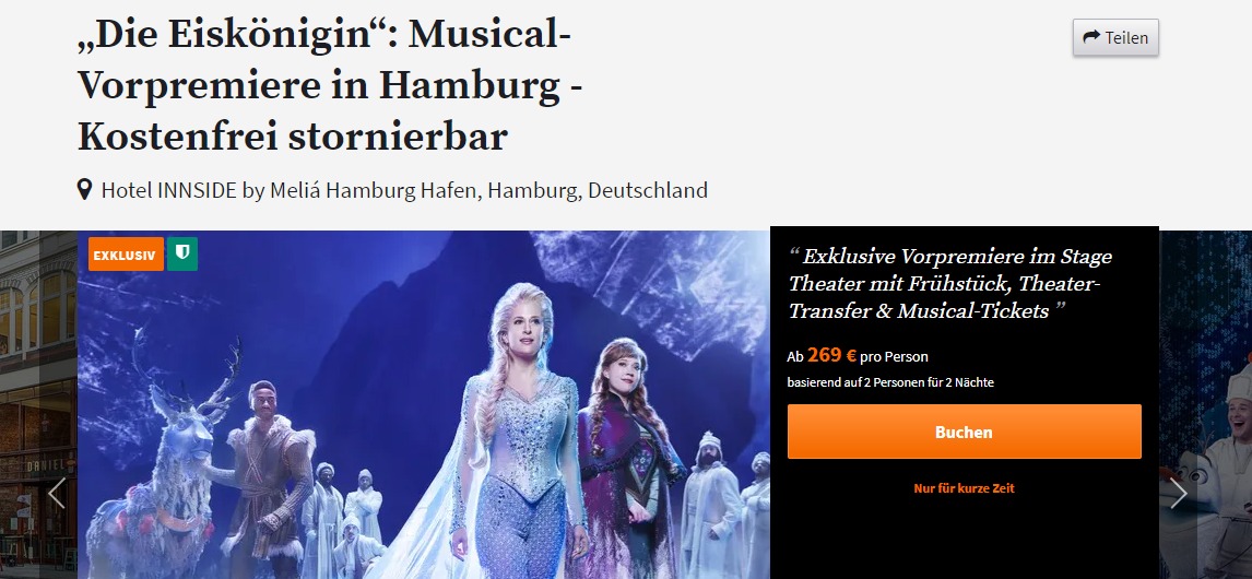 DIE EISK  NIGIN Vorpremiere Hamburg  Musical-Tickets Tage