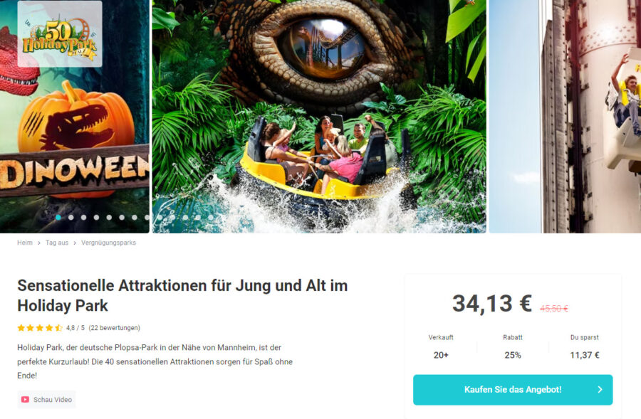 Holiday Park Gutschein: Spart 13,47€ auf das Tagesticket | Urlaubstracker