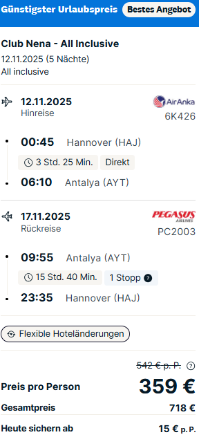 Türkei Pauschalangebot
