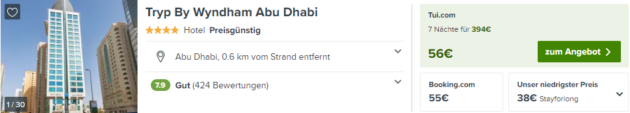 Abu Dhabi Angebot