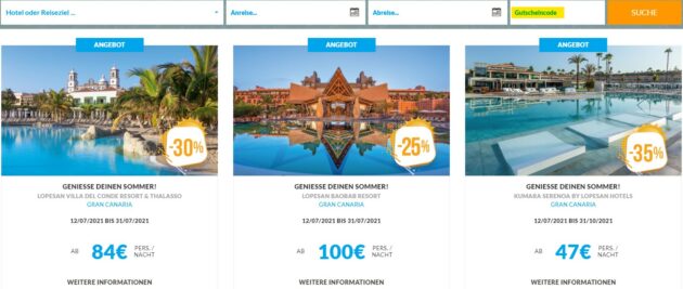 Lopesan Hotels Gutscheincode