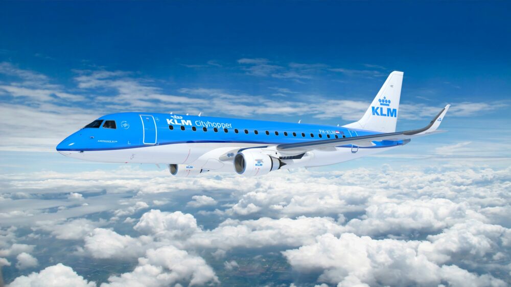 KLM Flugzeug Wolken