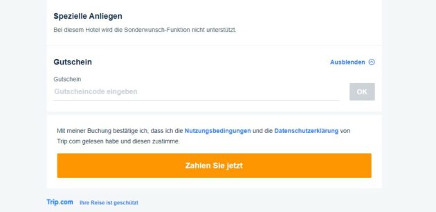 Trip.com Gutschein einlösen