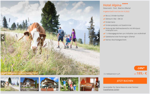 4 Tage Österreich Hotel Alpina