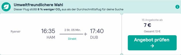 Flight only Dublin