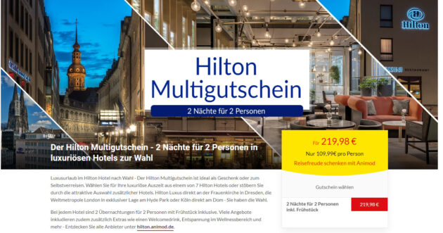 hilton multigutschein