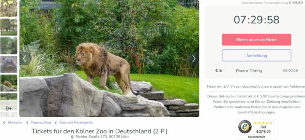 Kölner Zoo Auktion