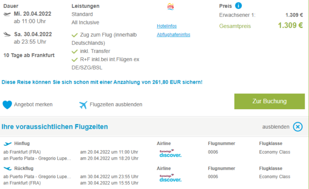 10 Tage Dom Rep Pauschal