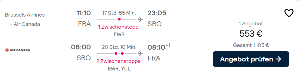 USA Flug Angebot