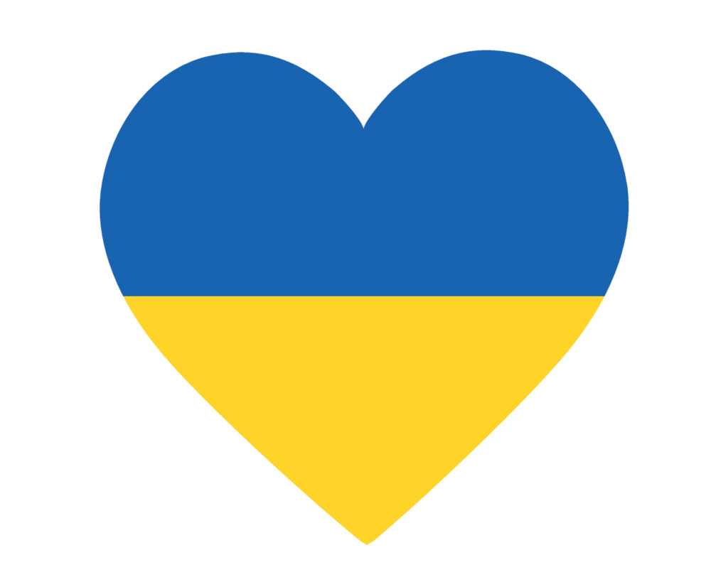 Ukraine Flagge Herz