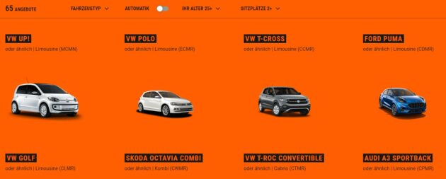 Sixt Angebote Autos