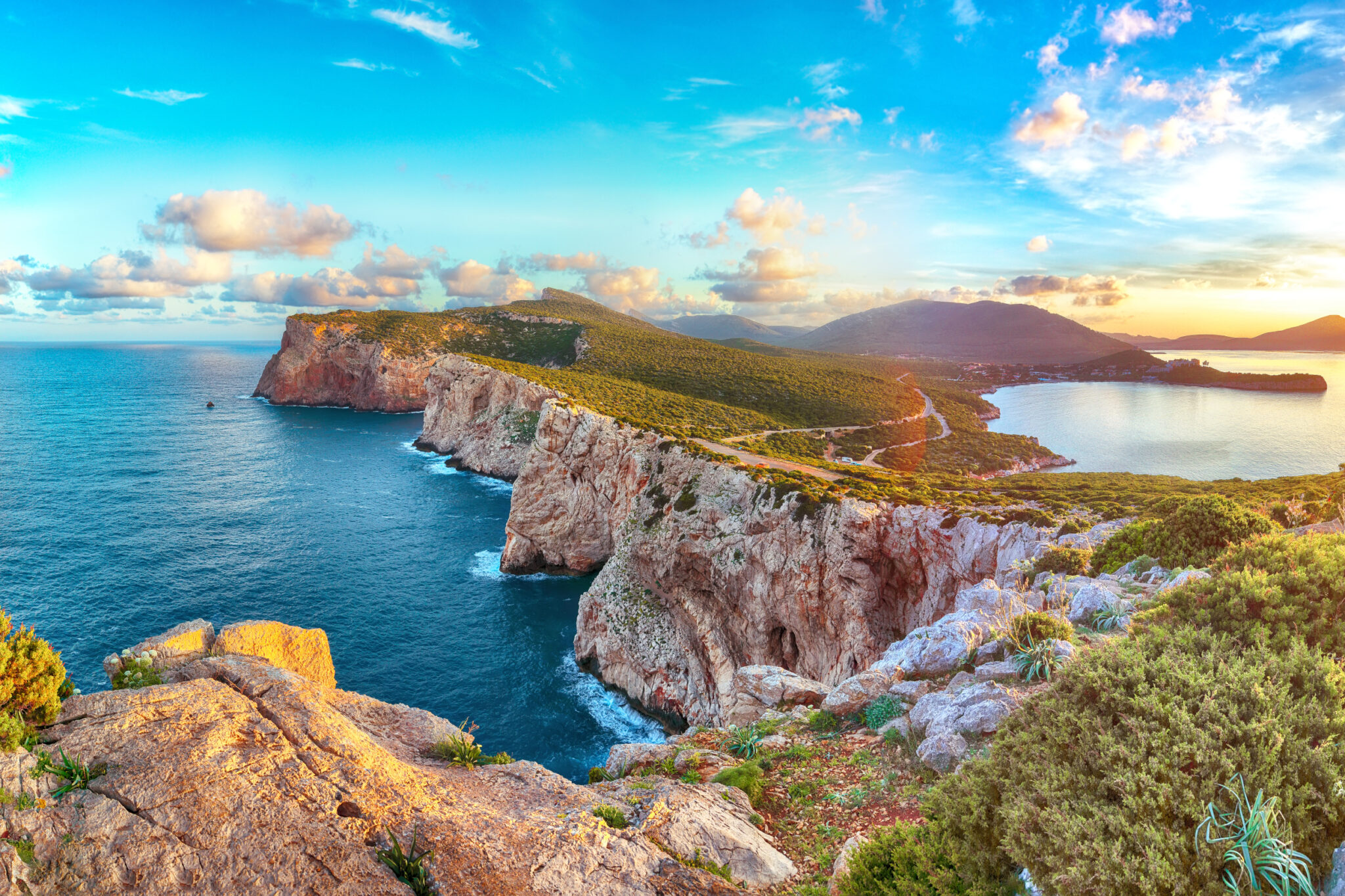 Elegantes Schnsten Stdte Sardinien Bilder