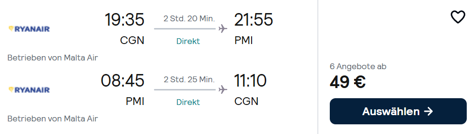 Mallorca Flug Angebot