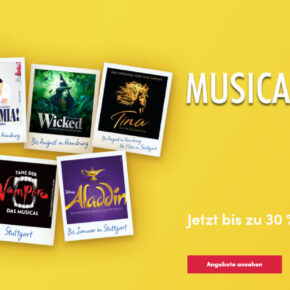 Musical-Sommer bei Stage Entertainment: Bis zu 30% Rabatt auf Musicaltickets Musical-Sommer bei Stage Entertainment: Bis zu 30% Rabatt auf Musicaltickets