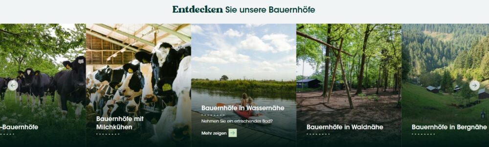 Wiesenbett Bauernhöfe