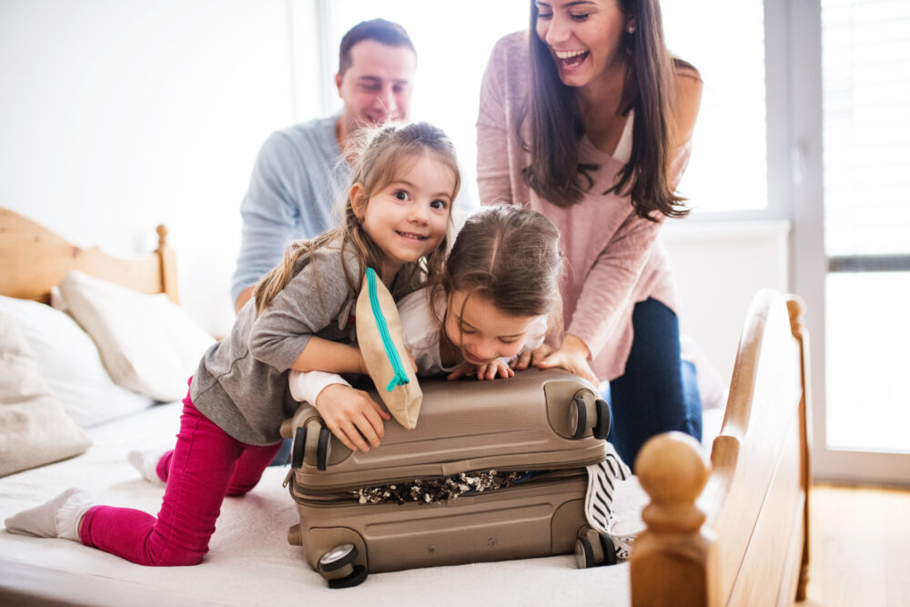 Familie packen Urlaub