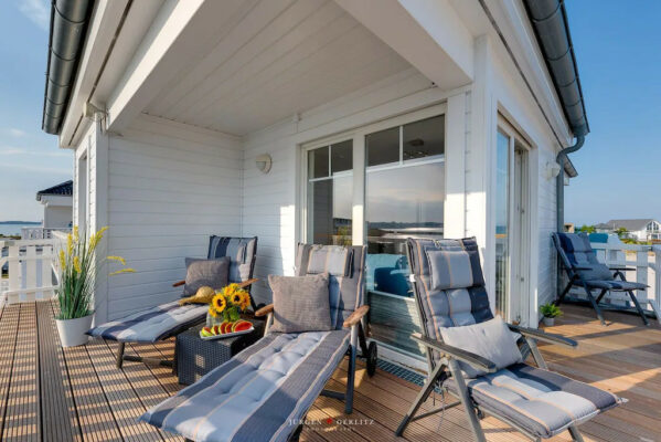 Ferienhaus Captains Hus Sonnenterrasse