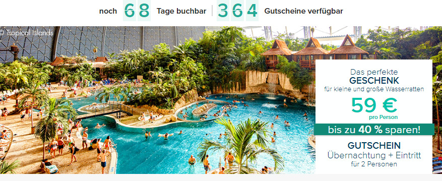 Spannende Gutscheine Tropical Island Bild