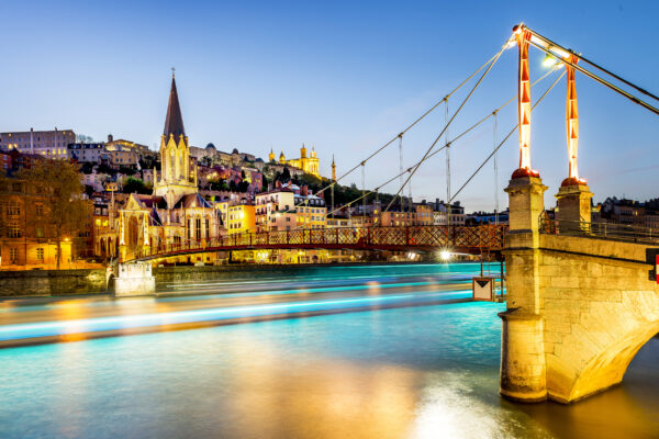 Frankreich Lyon Fußgängerbrücke St. Georg 