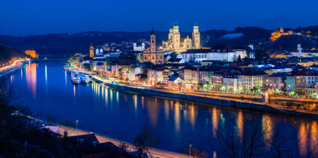 Passau Donau Nachts